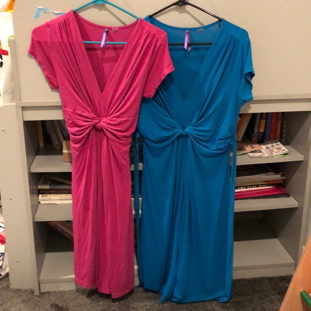 Seraphine knot front maternity dress